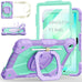Case for Samsung Galaxy Tab A11+ Plus/A9+ 11 Inch 2025/2023,Ubearkk Case for Samsung Galaxy A9 Plus/A11+ Tablet case with Screen Protector 360 Rotating Stand Shoulder Strap Pen Holder, Purple Pink