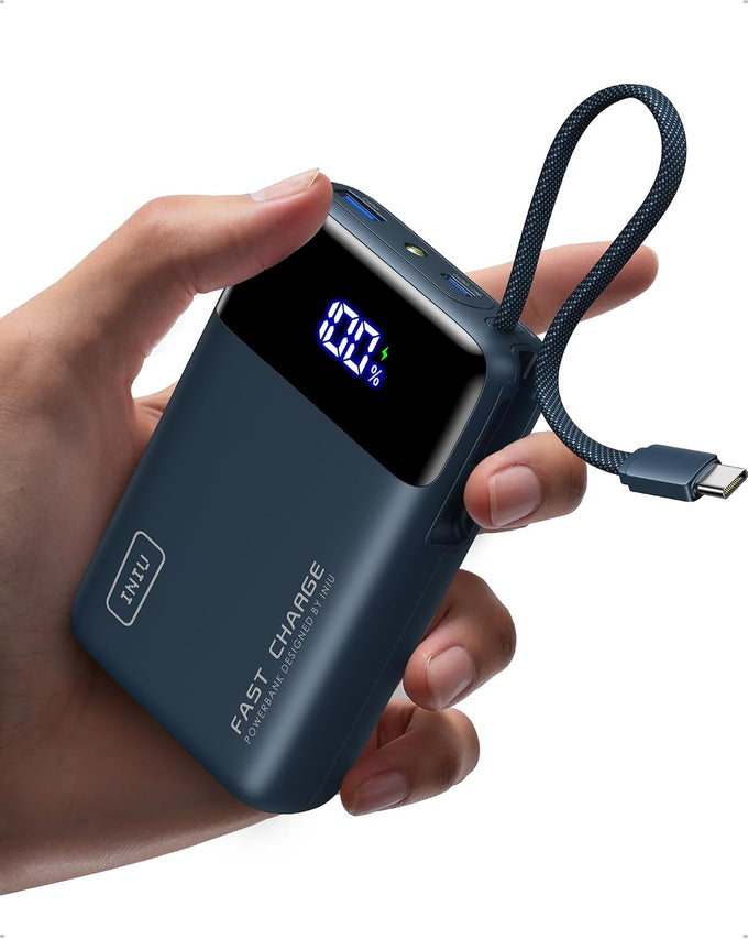 INIU Portable Charger, Smaller 45W Fast Charging Power Bank, 20000mAh Black