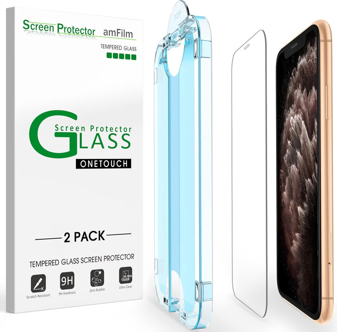 amFilm OneTouch for iPhone 16 Pro Screen Protector 6.3'' Tempered Glass