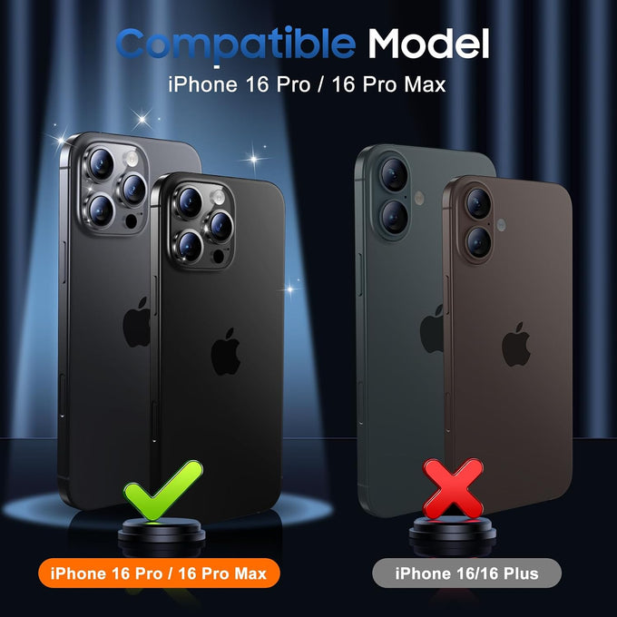 UniqueMe for 3 Pack iPhone 16 Pro/iPhone 16 Pro Max Camera Lens Protector