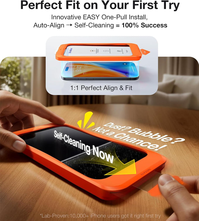 UltraGlass Top 9H+ Glass for iPhone 16 Pro Screen Protector Glass, 2 Pack