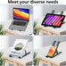 Tonmom Laptop Stand for Desk, Adjustable Laptop Riser, Black