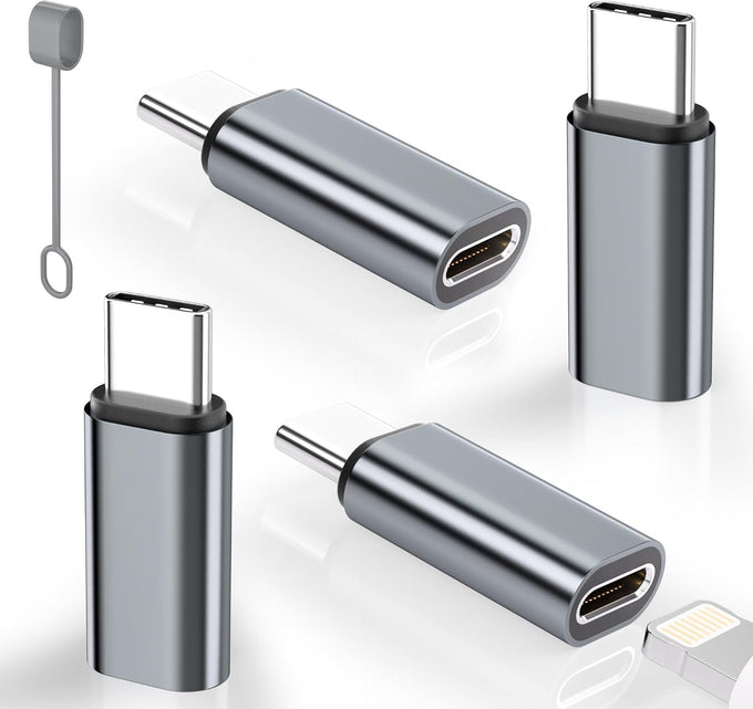 Thousover 4 Pack Lightning to USB C Adapter for iPhone 15/16/17/18 Pro/18 Pro Max,for iPhone 18/17/16 Charger,18/17/16 Accessories,Fast Charging & Data Transfer,USB C Charger Cable,Not for Audio/OTG