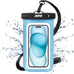 JOTO 2 Pack Waterproof Phone Pouch, Universal IPX8 Dry Bag up to 7" -Black