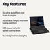 Amazon Basics Laptop Cooling Pad Stand with 6 Quiet Fans, Height Adjustable, for 12-17 inch Laptops, with USB-A and USB-C Ports