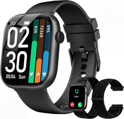 Smart Watch for Women Men, Answer/Make Call, 1.83"HD Touchscreen, 2 Bands