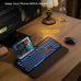 Wireless Keyboard and Mouse, Backlit Typewriter with Magnetic Wrist Rest