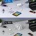 2026 Latest USB C Charger Block, 8 in 1 GaN Retractable Charger Station Hub with Lightening & Type C Cable, 120W Travel Essential Multi USB C Power Strip Plug for iPhone 17 16 15 Pro Max iPad Galaxy