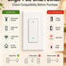 GHome Smart Switches for Lights, Single Pole WiFi, Works with Alexa, 4 Pack