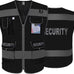 TCCFCCT Security Vest for Security Guard 9 Pockets Safety Vest, Black L