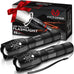 Victoper LED Flashlight 2 Pack, Bright Tactical Torch High Lumens 5 Modes, Waterproof Zoomable Flash Light for Outdoor, Birthday Gifts for Men, Dorm Room Hiking Camping Essentials Gear for Guys