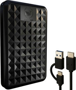 Facet 500GB External Hard Drive Portable USB-C/USB 3.1 Plug & Play Ultra- Slim HDD Hard Drive for Backup, Gaming, PC, Mac, Laptop, PS4, Xbox, Smart TV (Black)