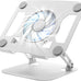 SHUWEI Laptop Stand with Fan, Height/Angle Adj fits 16" Laptop, Black