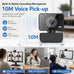 1080P HD USB Webcam Built-in Mic Auto Light Adjustment PC Camera for Video Conference Streaming Zoom Teams Switch 2