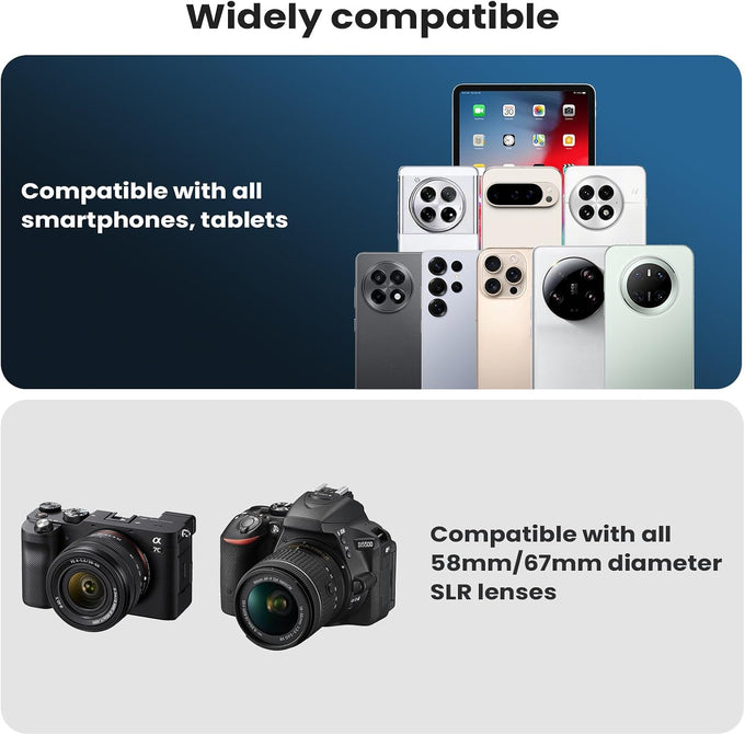 67mm Variable ND2-400 Filter for Phone/DSLR, HD Neutral Density Filter