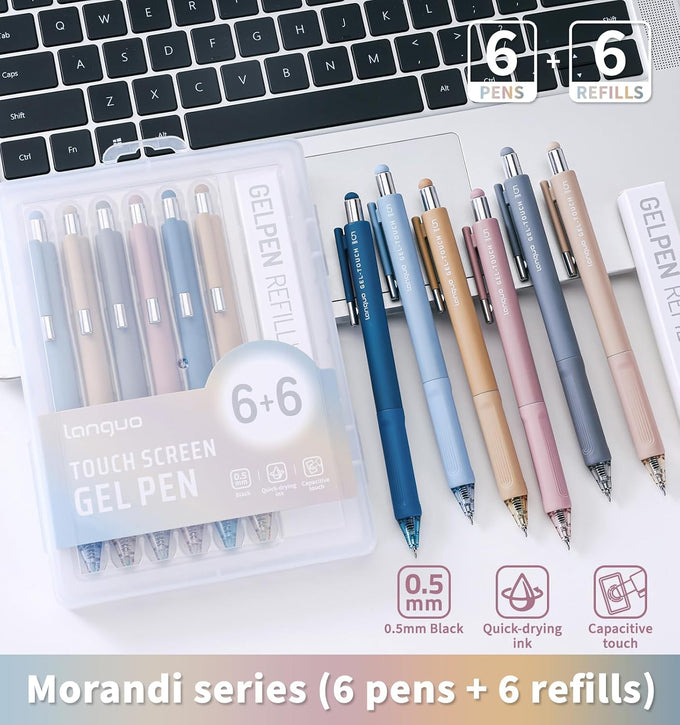 Gel Pens, 0.5mm Quick Dry Black Ink Pens Fine Point Smooth Writing Pens