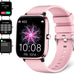 Smartwatch for Women - Call, Fitness Tracker, Heart Rate & Sleep Monitor, 1.69" Touch Screen, Waterproof - For Android & iPhone, Pink