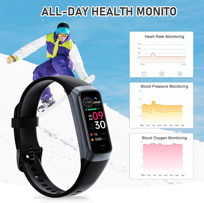 Fitness Tracker with 24/7Heart Rate, Blood Pressure, Sleep Tracking, Step