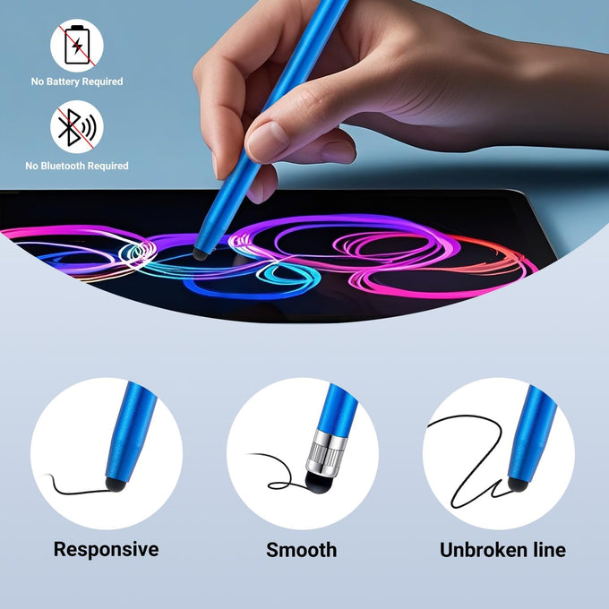 LINFANC 12Pcs Stylus Pen for Touchscreen Stylus Pen for iPad iPhone Android