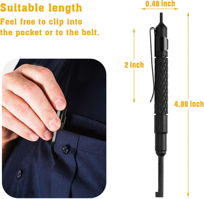 JOTOVO Oversize Tactical Police Pocket Cuff Key Universal Handcuff Key, Extend Durable Pocket Cuff Key with Black Finish Fits for Standard Series Hand Cuffs