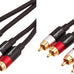Amazon Basics 2 RCA Stereo Audio Cable for Hi-Fi System, Amplifier, Active Speakers or Subwoofer with Gold-Plated Plugs, Digital Audio Compatible, 4 Feet, Black
