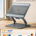tounee Tablet Holder Stand, Dual Rod Adjustable Aluminum Desktop Stand, Compatible with 4.7-16.9" iPads, Surface Tablets, Portable Monitors, Kindle & More (Gray)