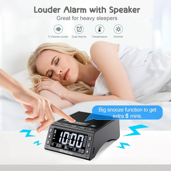TechGlow Foldable Cellphone Stand with Wireless Bluetooth Speaker Birthday Gifts for Men Women Mother Father Cool Tech Gadgets