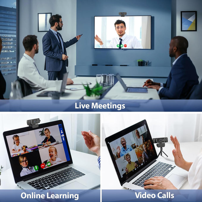 4K Webcam with Microphone for PC & Streaming Computer Camera