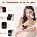 Smart Watch for Women Android & iPhone, Alexa Built-in, IP68 Waterproof Activity Fitness Tracker with Bluetooth Call (Answer/Make), 1.8" Smartwatch with Heart Rate/SpO2/Sleep Monitor, 100+ Sports Mode
