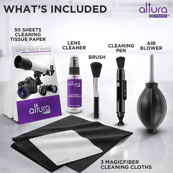 Altura Photo Camera Lens Cleaning Kit, Lens Cleaner for DSLR & Mirrorless
