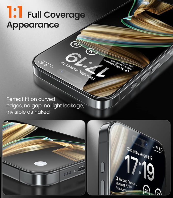 EZ-GLAZ-4 Pack for iPhone 16 Pro Screen Protector (6.3") HD Clear