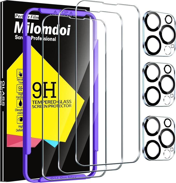 Milomdoi Privacy Screen Protector for iPhone 17 Pro Max, Tempered Glass