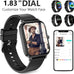 Smart Watch for Men Women SmartWatch 1.83" for iPhone Samsung Android Phone Compatible, Fitness Tracker Watch with Pedometer, Heart Rate/Sleep Monitor, Blood Oxygen, IP68 Waterproof
