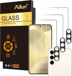 Ailun Screen Protector + Camera Lens Protector for Galaxy S24, 3+3 Pack
