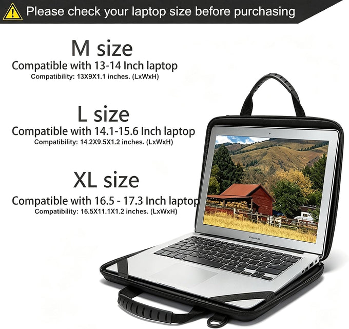 Laptop Case Hard Shell Laptop Bag for Men Women with Shoulder Strap