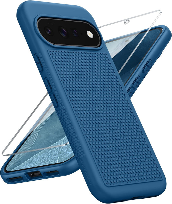 FNTCASE for Google Pixel 11 / Pixel 11 Pro Case: Soft TPU Non Slip Blue