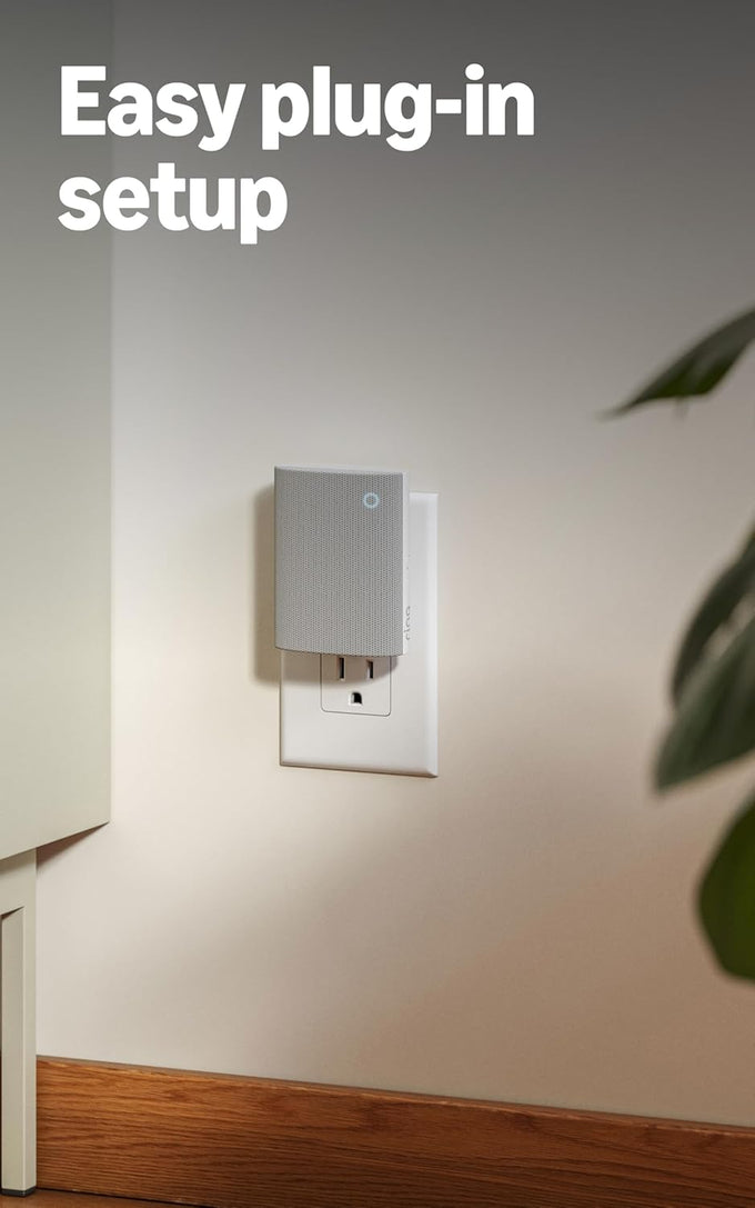 Ring Chime — Enhanced audio for real-time alerts you can hear from anywhere, easy plug-in setup, simple wifi & Bluetooth connectivity, sleek design, White
