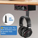 Under Desk Mount for Focusrite Scarlett Solo 3rd Gen/Solo 4th Gen with Headphone Hanger Stand,Under Desk Metal Shelf Organizer for Audio Interfaces and Studio Gear (Black Holder Only)