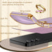 Dretal Plated Gold Edge Rotate Kickstand Case for Samsung Galaxy A16-Purple