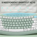 Wireless Keyboard and Mouse Combo Silent Ergonomic Curved Design for Office