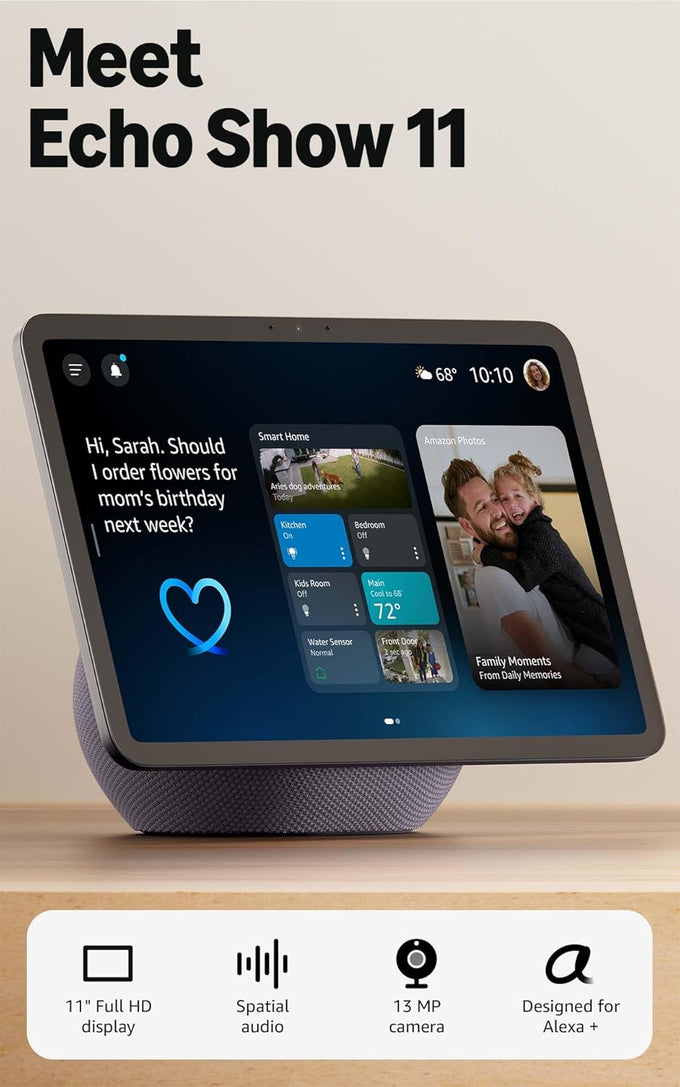 Amazon Echo Show 8 (newest model), Vibrant HD 8.7" display with spatial audio, Designed for Alexa+, Graphite
