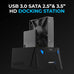 SABRENT USB 3.0 Dual Bay Hard Drive Docking Station & Cloner (EC-HD2B)