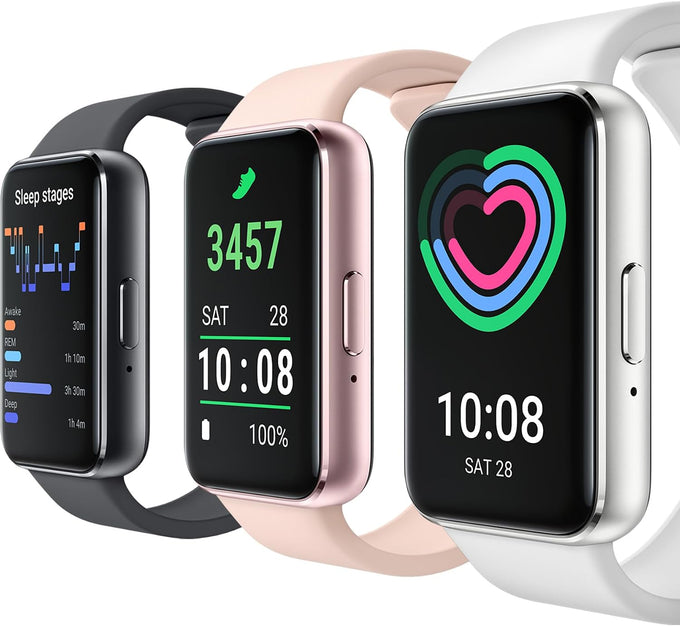 SAMSUNG Galaxy FIT 3 [2025, 40MM] 1.6" AMOLED Display | IP68 Water Resistant | 14 Days Battery Life | 100+ Watchfaces | 100+ Exercise Modes | International Model (Fast Charger Bundle, Black)