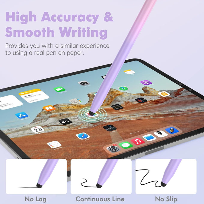 STYLUSHOME 5Pcs Stylus Pens, 2 in 1 Stylists Stylus Pen for Touchscreen