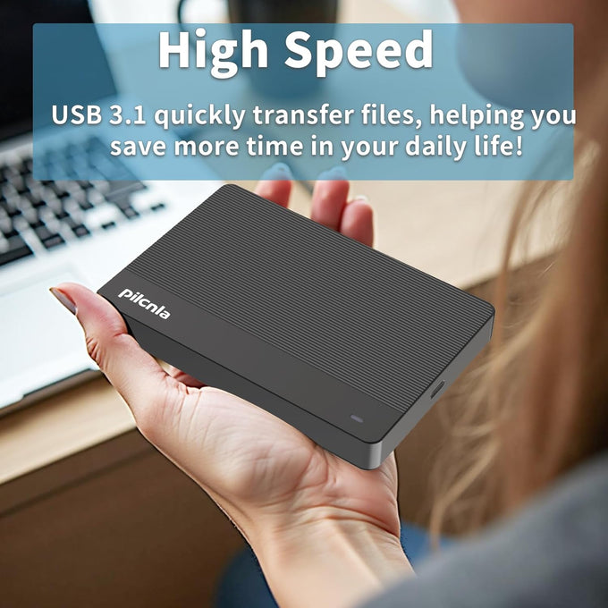 Ultra Slim Portable External Hard Drive 500GB USB3.0 HDD Storage for Xbox One X/S, Xbox 360, PS4, PS5, PC, Desktop, Laptop, MacBook, Chromebook