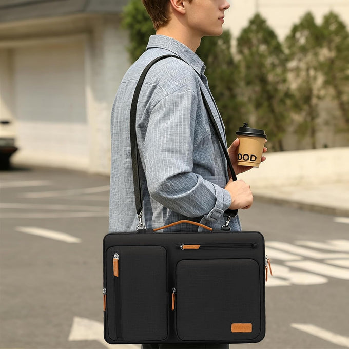 MOSISO 360 Protective Laptop Shoulder Bag 15.6 inch,15-16 inch Laptop Bag