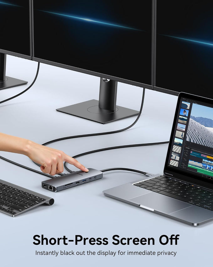 MOKiN Laptop Docking Station Dual Monitor 4K HDMI USB C Hub for Dell/HP/Mac