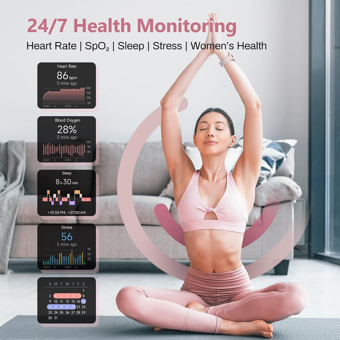 Smart Watch for Women with Calls, iPhone/Android Fitness Tracker
