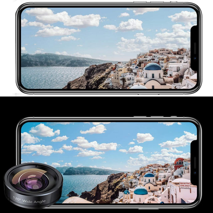 KEYWING 3in1 Phone Camera Lens Kit Fisheye+Wide Angle+Macro Lens for iPhone