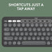 Logitech Pebble Keys 2 K380s Wireless Bluetooth Keyboard - Tonal Graphite